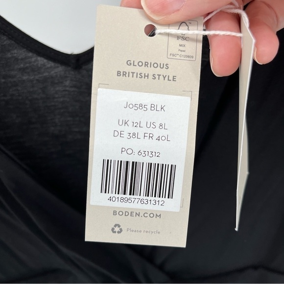 Boden Womens NEW Sleeveless Jersey Midi Dress Size 8L Pockets V-Neck - Picture 6 of 13